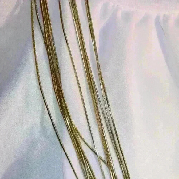 Unbranded 32" Gold Tone 14 Strand Necklace - Picture 5 of 7